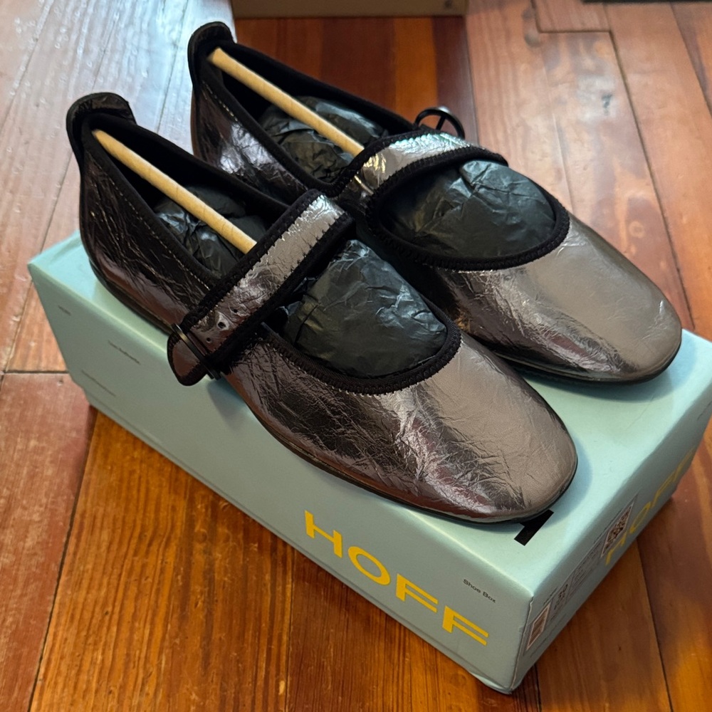 Hoff Silver Mary-Jane Scala Flat